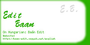 edit baan business card